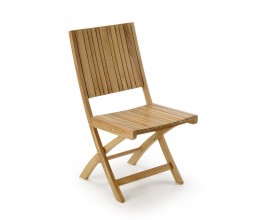 Dizajnová stolička z teakového dreva Jardin s operadlami