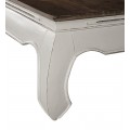 Koloniálny luxusný konferenčný stolík BLANC v bielej farbe 60cm 