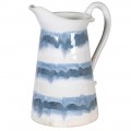 Vidiecky štýlový keramický džbán Limoges bielo-modrý 28cm