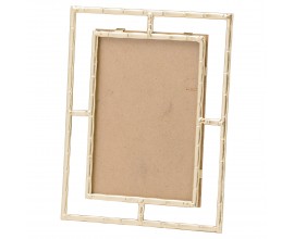 Art-deco kovový fotorámik Covela I v zlatej farbe