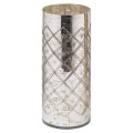 Vintage luxusná sklenená váza Portizo Silver striebornej farby 30cm
