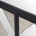 Art-deco luxusná zrkadlový príborník/komoda Farian z čiernou konštrukciou 100cm
