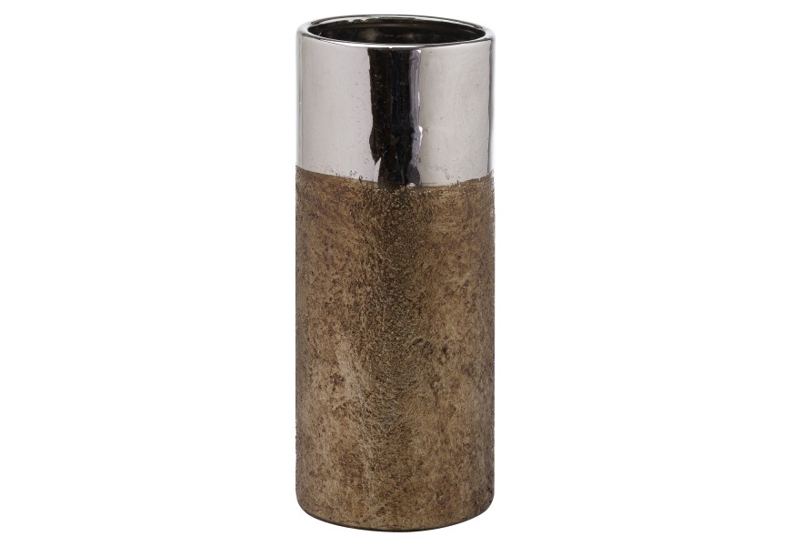 Retro dizajnov&yacute; keramick&yacute; stojan na d&aacute;ždniky Orazo I so strieborn&yacute;m okrajom 46cm