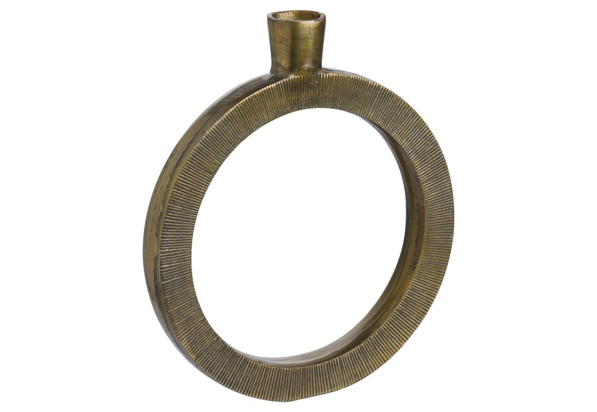 Orientálna mosadzná váza Rueda I v tvare kruhu 49cm