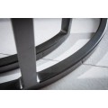 Industriálny set kruhových príručných stolíkov Elements z masívu sivej farby 55cm