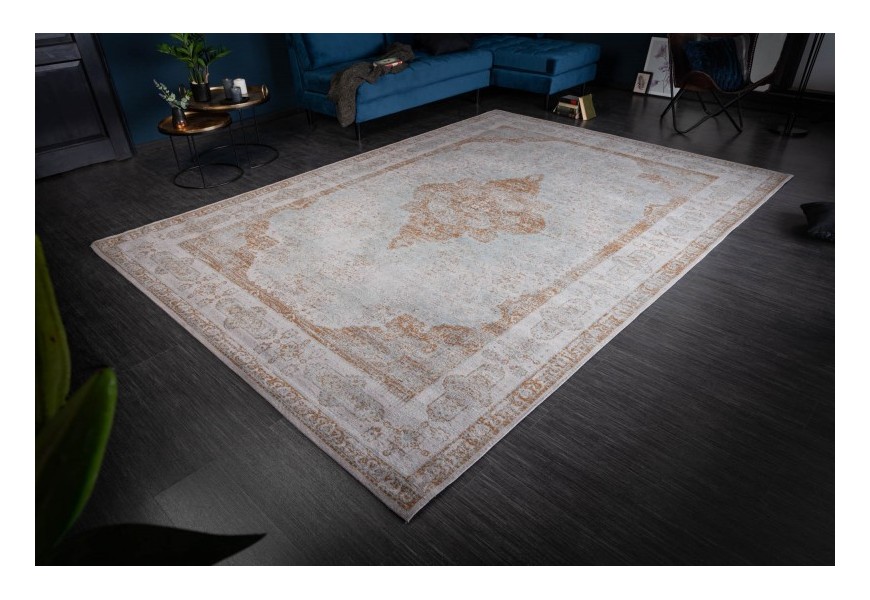 Vintage sivo-hnedý koberec Caubbar II s orientálnym vzorom