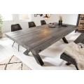 Industriálny jedálenský stôl Freya z masívneho dreva a kovu 200cm