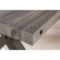 Industriálny dizajnový jedálenský stôl Freya z masívneho dreva a kovu 240cm