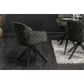 Moderná zelená zamatová stolička Marmol s čiernymi nohami z kovu 82cm