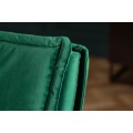 Dizajnová rozkladacia smaragdovo zelená sedačka Baxelat s nožičkami 184cm