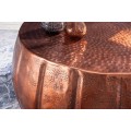 Orientálny kruhový konferenčný stolík Adassil bronzovej farby 65cm