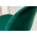 Retro barová stolička Scandinavia so zeleným zamatovým poťahom 109cm