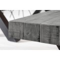 Industriálna štýlová lavica Freya z masívneho dreva sivej farby 200cm