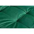 Dizajnová rozkladacia smaragdovo zelená sedačka Baxelat s nožičkami 184cm