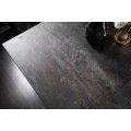 Moderný keramický sivý rozkladací jedálenský stôl Epinal betónovým povrchom a kovovou konštrukciou 260cm