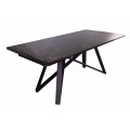 Moderný rozkladací keramický jedálenský stôl Epinal v tmavo sivej grafitovej farbe s kovovou konštrukciou 260cm