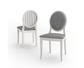 XLuxusná jedálenská stolička Luxor z masívu a s čalúnením 94cm