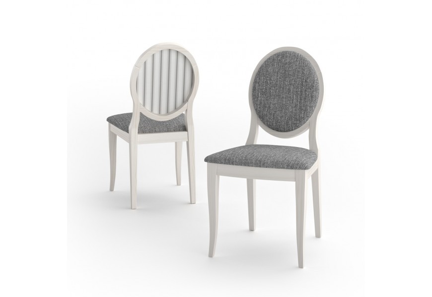 Elegantná moderná jedálenská stolička Luxor s masívnou konštrukciou a čalúnením