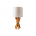 Koloniálna stolná lampa Euphoria z dreva s béžovým tienidlom 56cm
