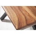 Industriálny jedálenský stôl Cosmos z masívneho dreva sheesham a kovu 200cm