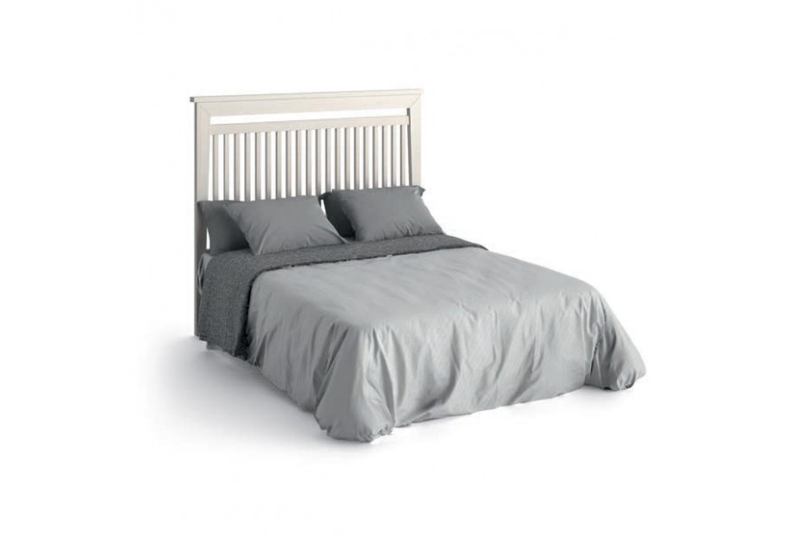 Štýlová moderná čalúnená posteľ Sajonia s vysokým hranatým čelom z dreva