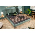 Dizajnová čalúnená manželská posteľ Taxil Mode s poťahom v zelenej farbe 160x200cm