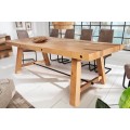 Industriálny jedálenský stôl Roseville z masívneho dreva 200cm