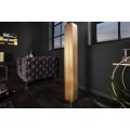 Moderná stojaca lampa Paris s látkovým tienidlom zlatej farby 120cm