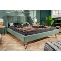 Dizajnov&aacute; čal&uacute;nen&aacute; manželsk&aacute; posteľ Taxil Mode s poťahom v zelenej farbe 160x200cm