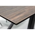 Hnedý dizajnový rozkladací jedálenský stôl Laguna s industriálnymi nohami 180/230cm