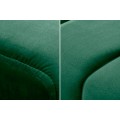 Retro štýlová lavica Taxil so smaragdovozeleným poťahom zo zamatu 110cm