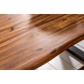 Industriálny jedálenský stôl Forest z dreva akácie s kovovými nohami 140cm