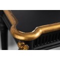 Baroková čierna masívna konzola Windham so zlatými prvkami 125cm