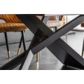 Mramorový rozkladací jedálenský stôl Marmol s industriálnou kovovou konštrukciou 180/220/260cm