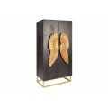 Art-deco šatníková skriňa Seraphic s anjelskými krídlami z masívneho dreva 140cm