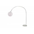 Moderná stojaca lampa Lewis s pleteným tienidlom bielej farby 205cm