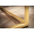 Art-deco masívna skrinka Alyr z akáciového dreva so zlatými prvkami 120cm
