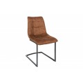 Dizajnová hnedá jedálenská stolička Suava s čiernou kovovou konštrukciou 88cm