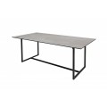 Industriálny jedálenský stôl Collabor čiernej farby s betónovým vzhľadom 200cm