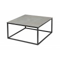 Industriálny konferenčný stolík Collabor s kovovou konštrukciou a keramickou doskou s betónovým efektom 75cm