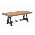 Industriálny dizajnový jedálenský stôl Machine z mangového masívu s kovovou konštrukciou 240cm