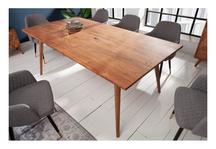 Štýlový masívny jedálenský stôl Mozaika 200cm akácia