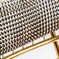 Art-deco luxusná zlatá jedálenská stolička Brilon so zamatovým čalúnením 78cm