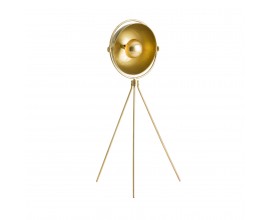 Luxusná Art-deco stojaca lampa Lure na zlatom stojane s dizajnovým polkruhovým tienidlom