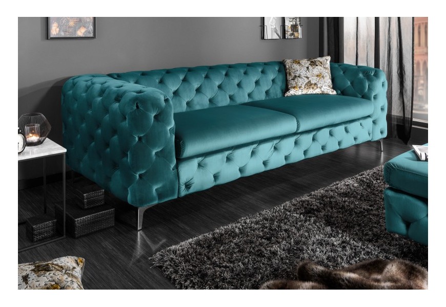 Luxusn&aacute; zamatov&aacute; sedačka Liana aqua