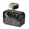 Štýlová mramorová nádoba na parfum v čiernej farbe 12cm