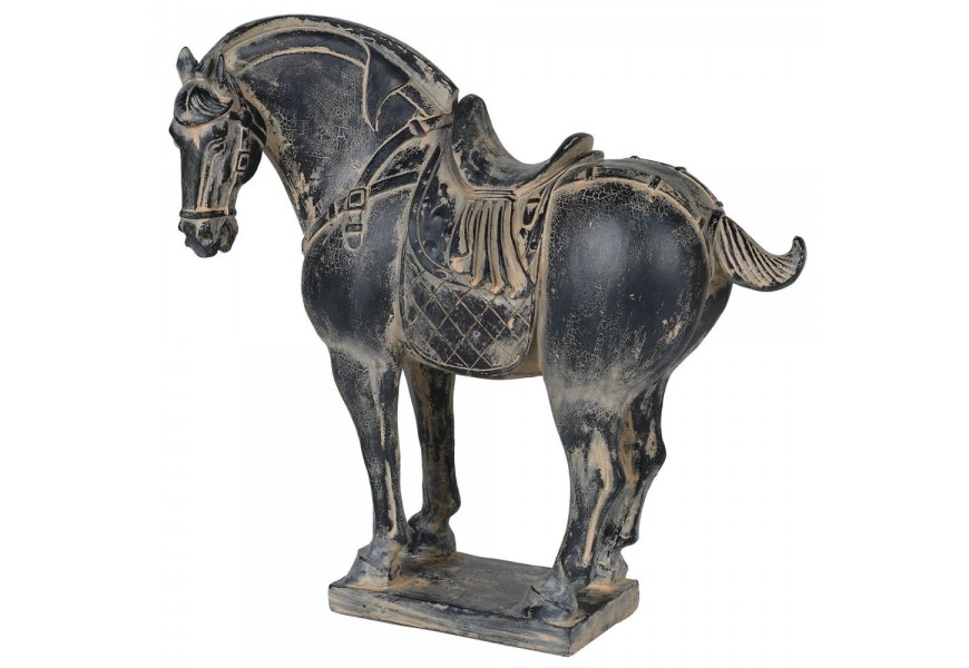 Dizajnová dekoračná soška koňa v rustikálnom štýle 30cm