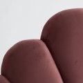 Art-deco luxusné prešívané čelo postele Ossera v ružovom zamatovom poťahu 110cm