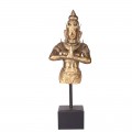 Luxusná antická socha Diosa v zlatom odtieni na vysokom podtavci z kovu