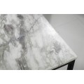 Art-deco štýlový konferenčný stolík Elements Blanc z lešteného mramoru 50cm